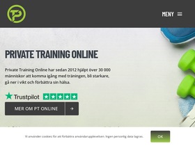 'privatetrainingonline.se' screenshot