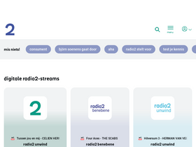 'radio2.be' screenshot
