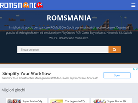 'romsmania.online' screenshot