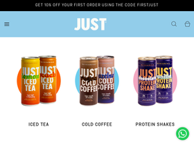 drinkjust.in homepage screenshot
