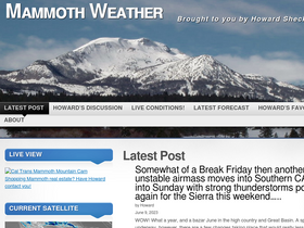 'mammothweather.com' screenshot
