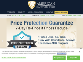'americanhartfordgold.com' screenshot
