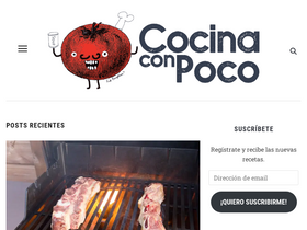 'cocinaconpoco.com' screenshot