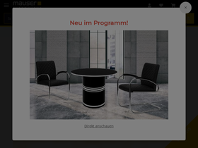 mauser-sitzkultur.de homepage screenshot