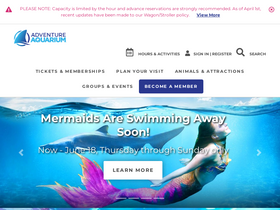 'adventureaquarium.com' screenshot