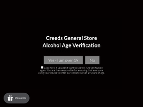 creedsgeneralstore.com homepage screenshot