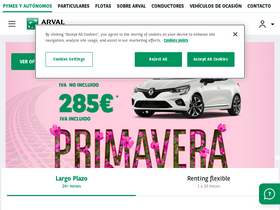 'arval.es' screenshot