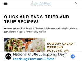 'sweetlittlebluebird.com' screenshot