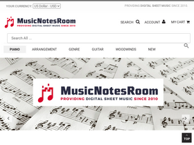 'musicnotesroom.com' screenshot