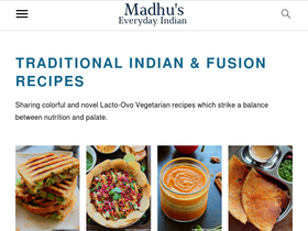 'madhuseverydayindian.com' screenshot