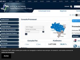 'pje2g.trf1.jus.br' screenshot