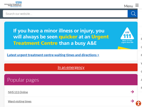 'uhdb.nhs.uk' screenshot