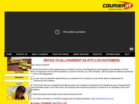 'courierit.co.za' screenshot