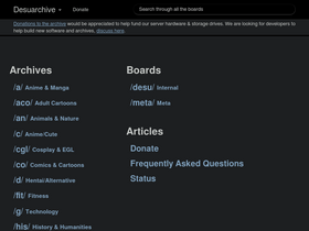 'desuarchive.org' screenshot