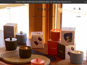roencandles.com homepage screenshot