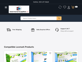 lasertonersupplies.ca homepage screenshot