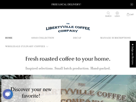 libertyvillecoffee.com homepage screenshot