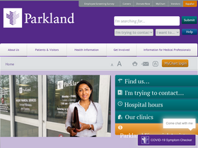 'parklandhealth.org' screenshot