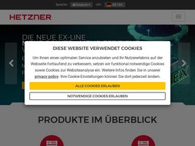 'hetzner.de' screenshot