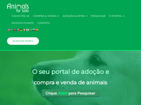 'animalsforsale.com.br' screenshot