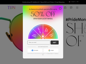 'tijneyewear.com' screenshot