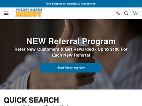 'pressurewashersdirect.com' screenshot