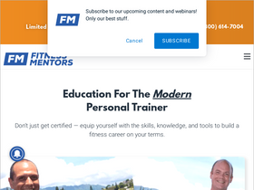 'fitnessmentors.com' screenshot