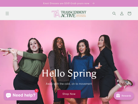 Transcendent Active homepage screenshot
