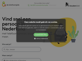 'detelefoongids.nl' screenshot