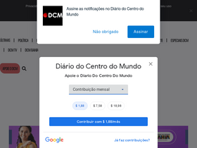 'diariodocentrodomundo.com.br' screenshot