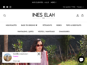 Ines Elah homepage screenshot