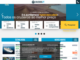 'cruzeiros.pt' screenshot