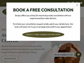 Sevayu homepage screenshot