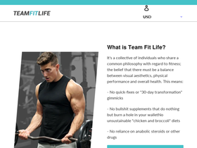 teamfitlifeshop.com homepage screenshot