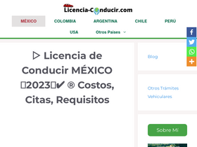 'licencia-conducir.com' screenshot