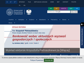 'ue.katowice.pl' screenshot