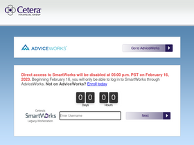 'myceterasmartworks.com' screenshot