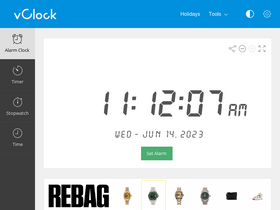 'vclock.com' screenshot