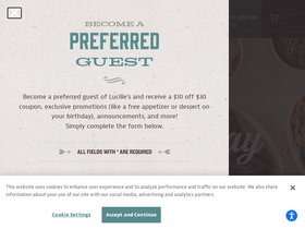 'lucillesbbq.com' screenshot