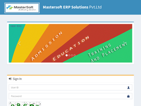 'cimsstudentnewui.mastersofterp.in' screenshot