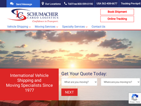 'schumachercargo.com' screenshot