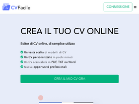 'cvfacile.com' screenshot