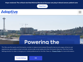 'adaptivebiotech.com' screenshot