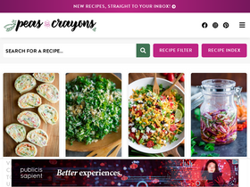 'peasandcrayons.com' screenshot