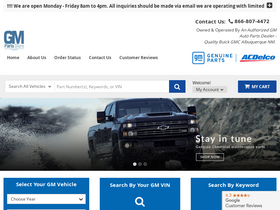 'gmpartsstore.com' screenshot