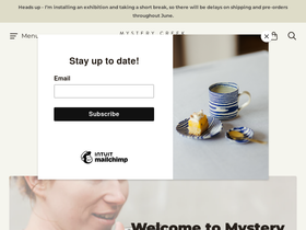 mysterycreekceramics.co.nz homepage screenshot