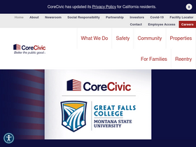 'corecivic.com' screenshot