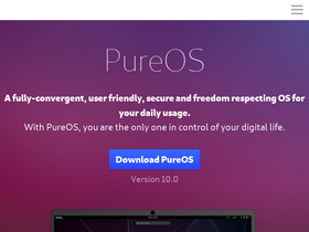 'pureos.net' screenshot