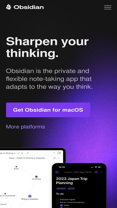 Obsidian - Sharpen your thinking