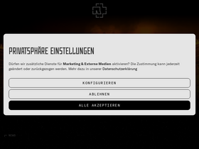 'rammstein.de' screenshot